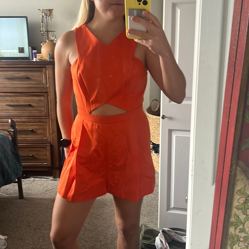 Top shop orange romper